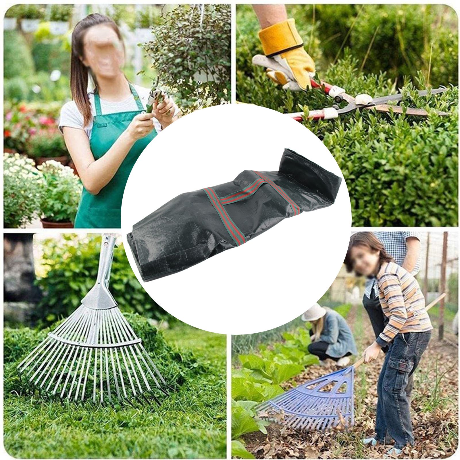Garden Waste Bags with Handles Large Capacity Leaf Grass Bags Reusable Garden Sacks - Image 5