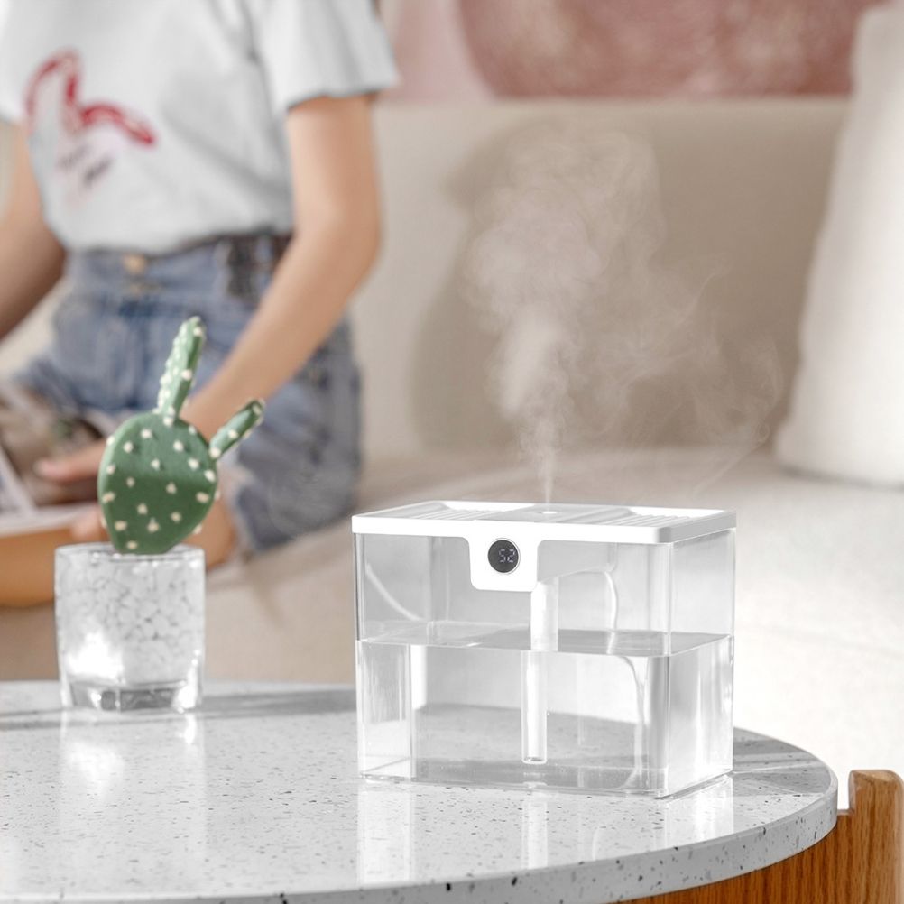 1.5L Fully Transparent Air Humidifier Large Capacity Air Purifying Mist Maker 2 Modes Adjustable Essential Oil Diffuser - Image 7