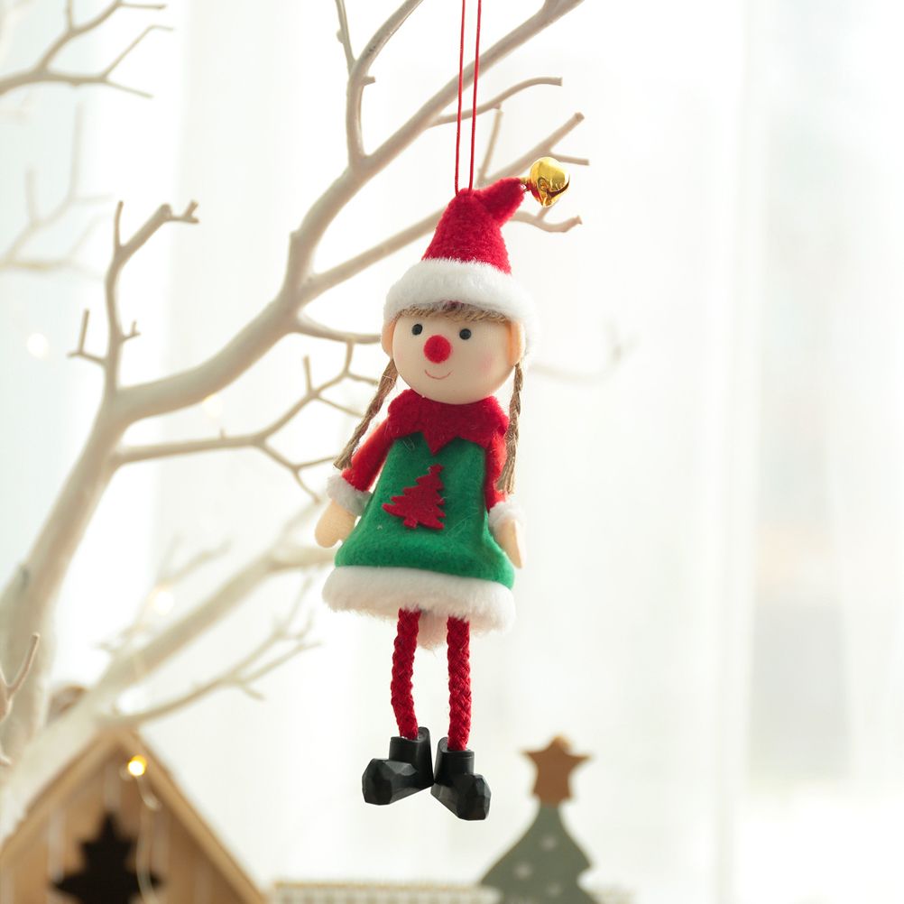 2 Pcs Christmas Elf Plush Dolls Christmas Tree Hanging Pendant Xmas Elf Soft Toy Plush Long Legged Elves Christmas Tree Decoration - Image 7