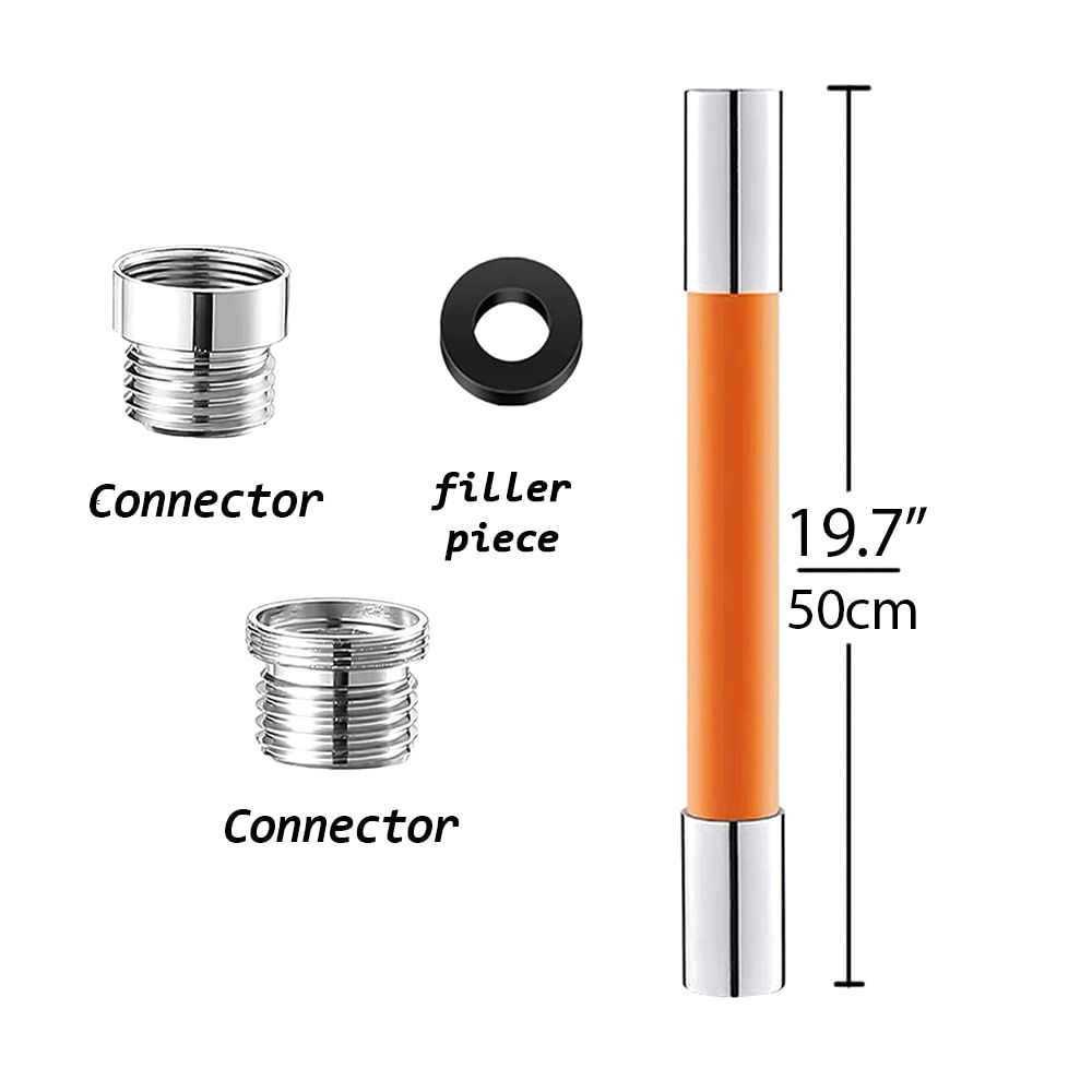 Universal Extension Tube with Connector 360° Free Bending Faucet Extender for Bathroom Sink Faucet for Kitchen and Bathroom - Image 7