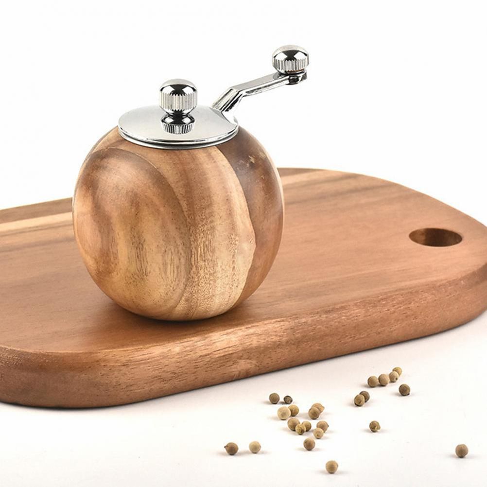 Kitchen Grinder for Salt Pepper Spices Mill with Handle Pepper Spice Seasoning Wooden Mill Grinder Kitchen Tool - Image 3