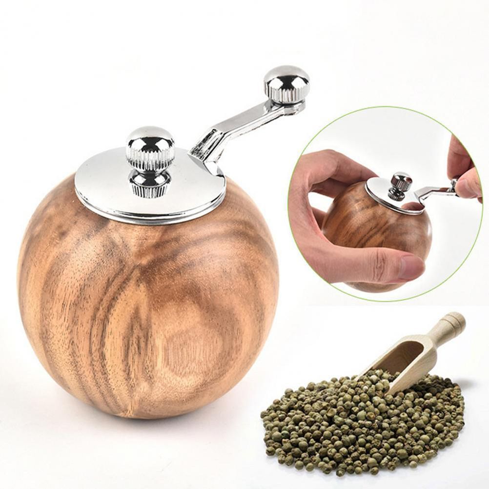Kitchen Grinder for Salt Pepper Spices Mill with Handle Pepper Spice Seasoning Wooden Mill Grinder Kitchen Tool - Image 4