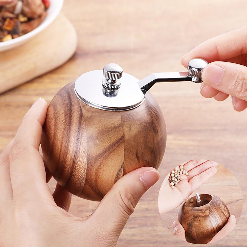 Kitchen Grinder for Salt Pepper Spices Mill with Handle Pepper Spice Seasoning Wooden Mill Grinder Kitchen Tool - Image 6