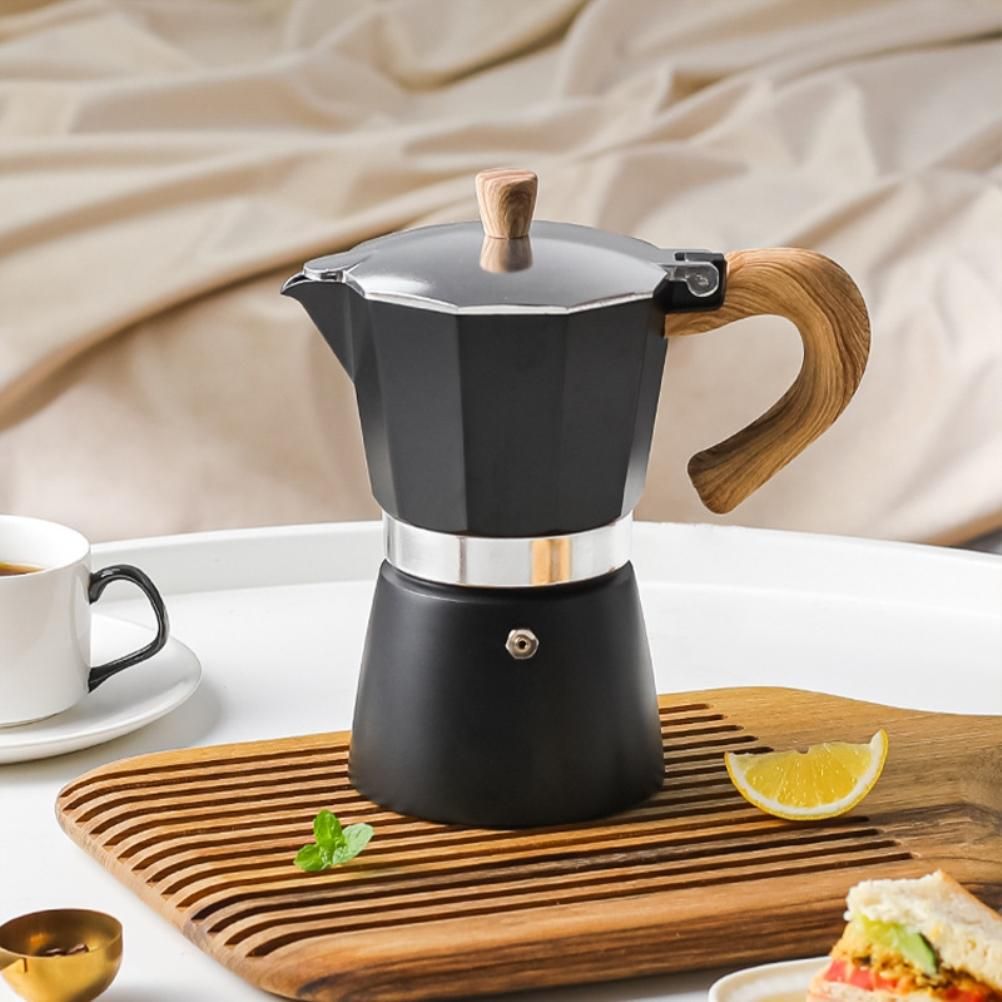 150ML/300ML Portable Aluminum Italian Style Espresso Maker Moka Pot Coffee Maker Household Mocha Cold Extract Pot for Making Cappuccino Latte - Image 2