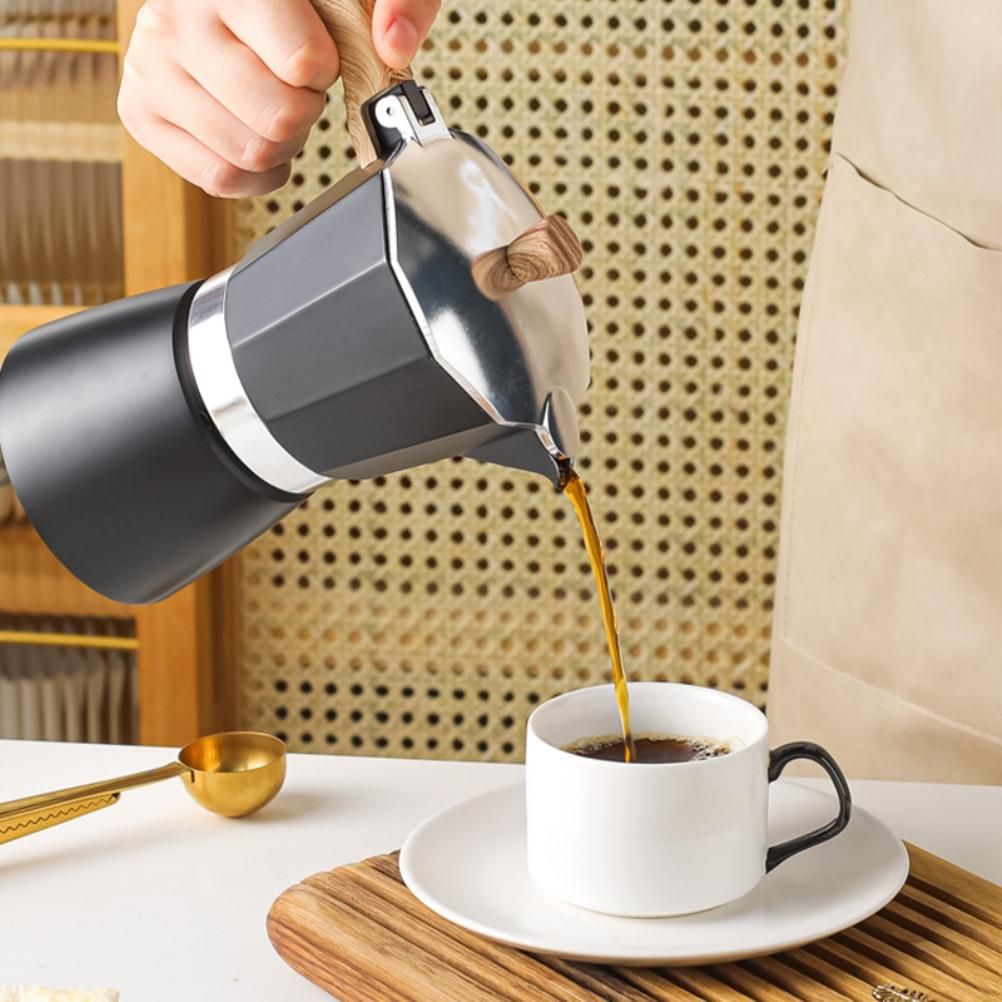 150ML/300ML Portable Aluminum Italian Style Espresso Maker Moka Pot Coffee Maker Household Mocha Cold Extract Pot for Making Cappuccino Latte - Image 8