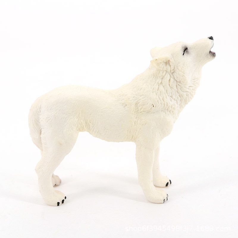 Wolf Action Figure Howling Wolf Action Figure Ornaments Simulation Wildlife Animal Model Toy for Children - Image 3