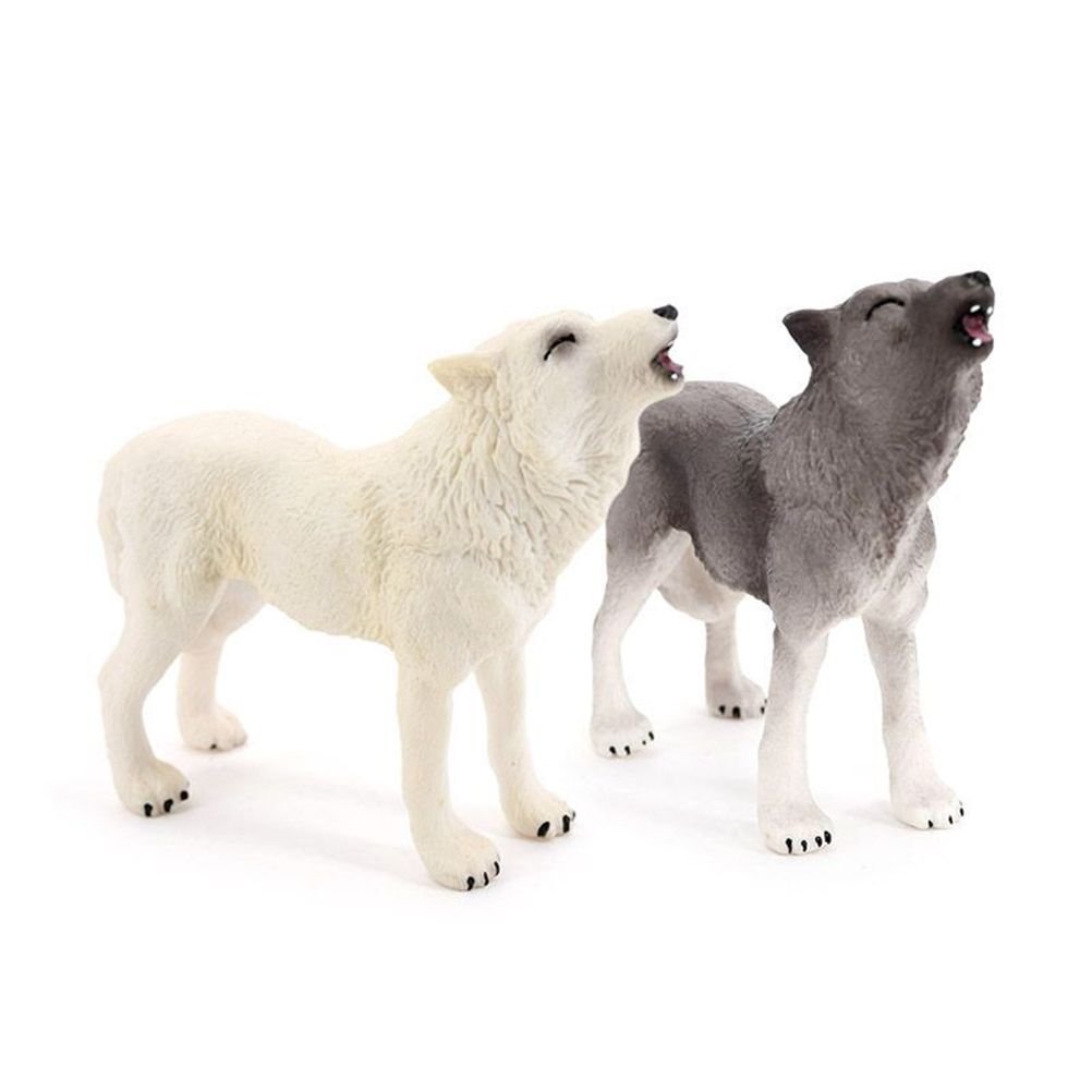 Wolf Action Figure Howling Wolf Action Figure Ornaments Simulation Wildlife Animal Model Toy for Children - Image 8