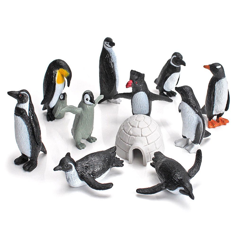 11PCS PVC Penguin Figurines Cute Simulation Ocean Animal Penguin Figure Model Toys Children s Cognitive Animal Ornaments - Image 3