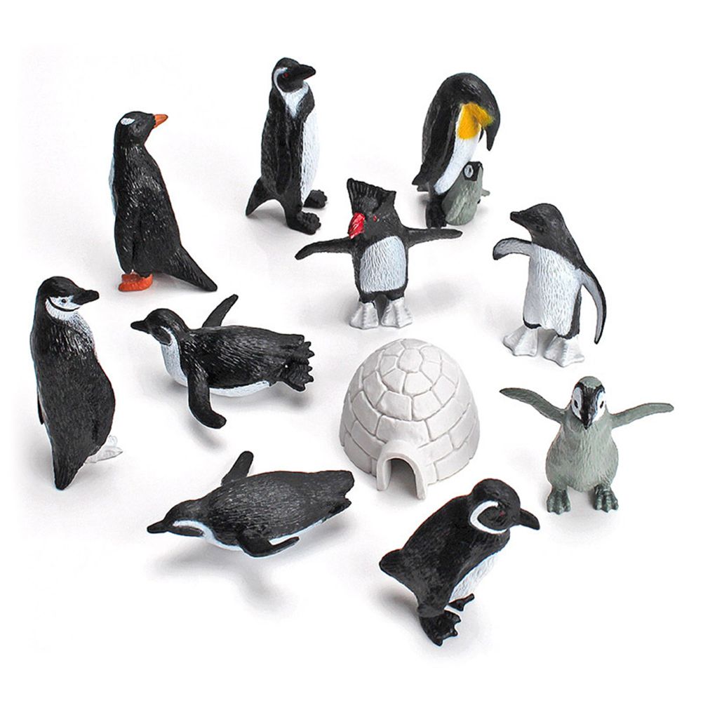11PCS PVC Penguin Figurines Cute Simulation Ocean Animal Penguin Figure Model Toys Children s Cognitive Animal Ornaments - Image 4