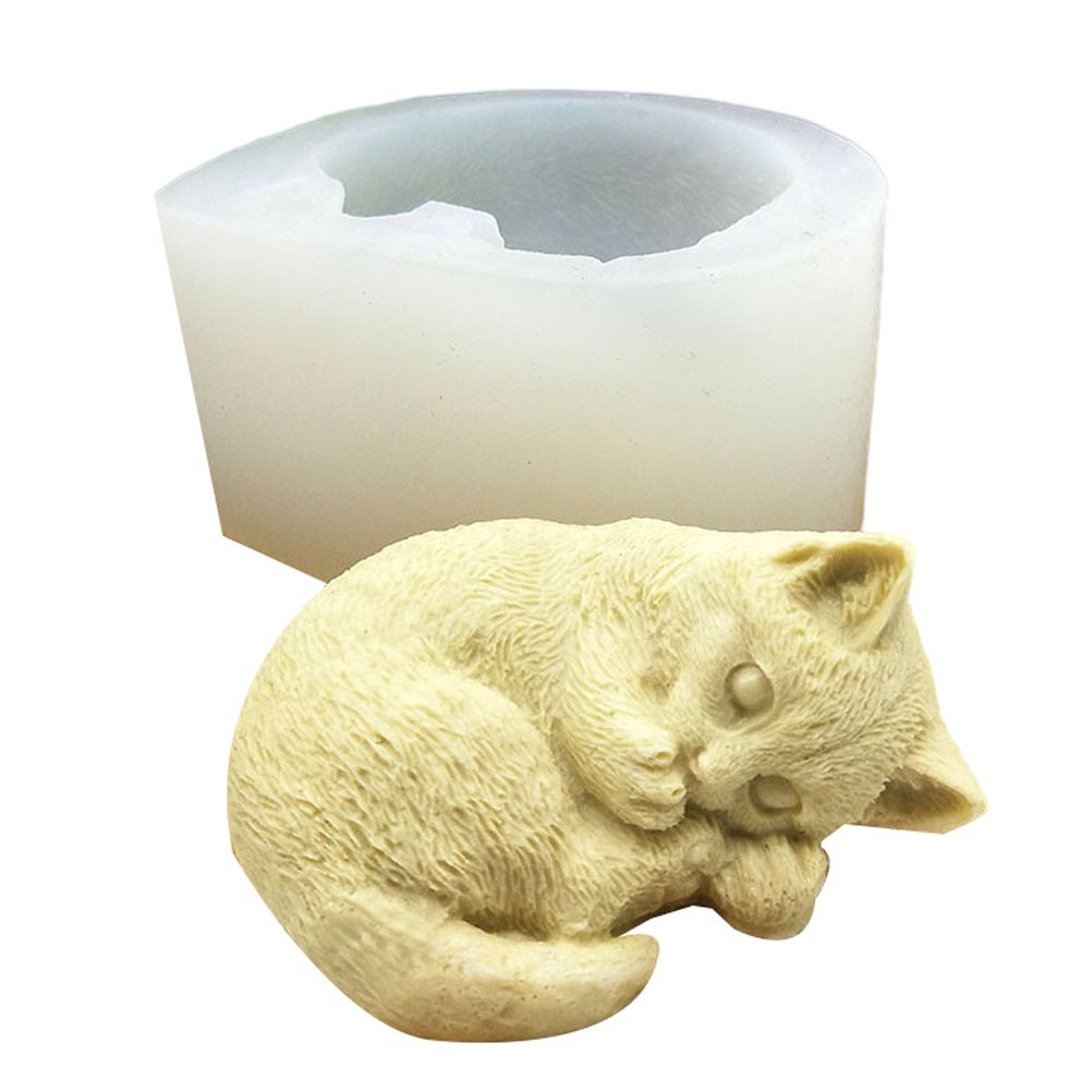 Silicone Cat Mold Cute Cat Soap Mold for Candles Mousse Cake Mold 3D Cartoon Cat Epoxy Mold DIY Baking Mould - Image 1