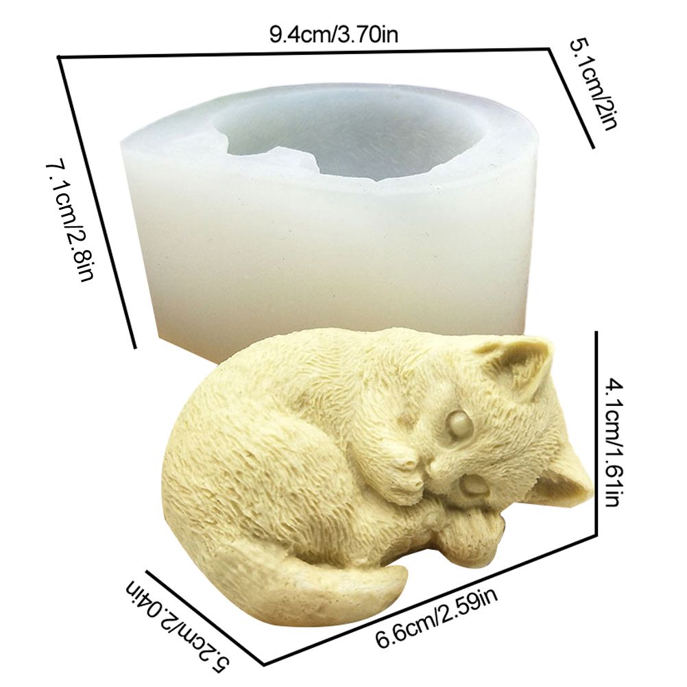 Silicone Cat Mold Cute Cat Soap Mold for Candles Mousse Cake Mold 3D Cartoon Cat Epoxy Mold DIY Baking Mould - Image 2