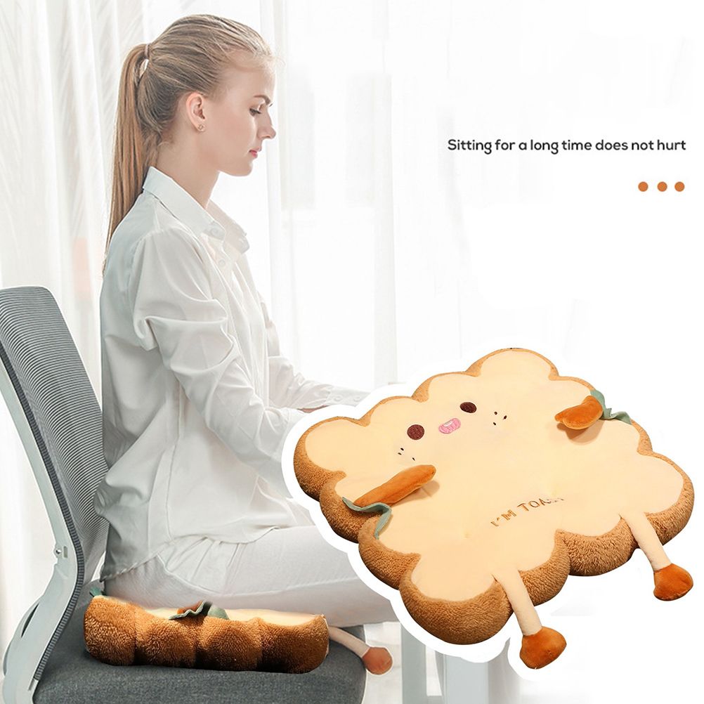 Cute Simulation Bread Toast Pillow Plush Doll Soft Stuffed Bread Cushion for Kids Aldult Gifts - Image 2