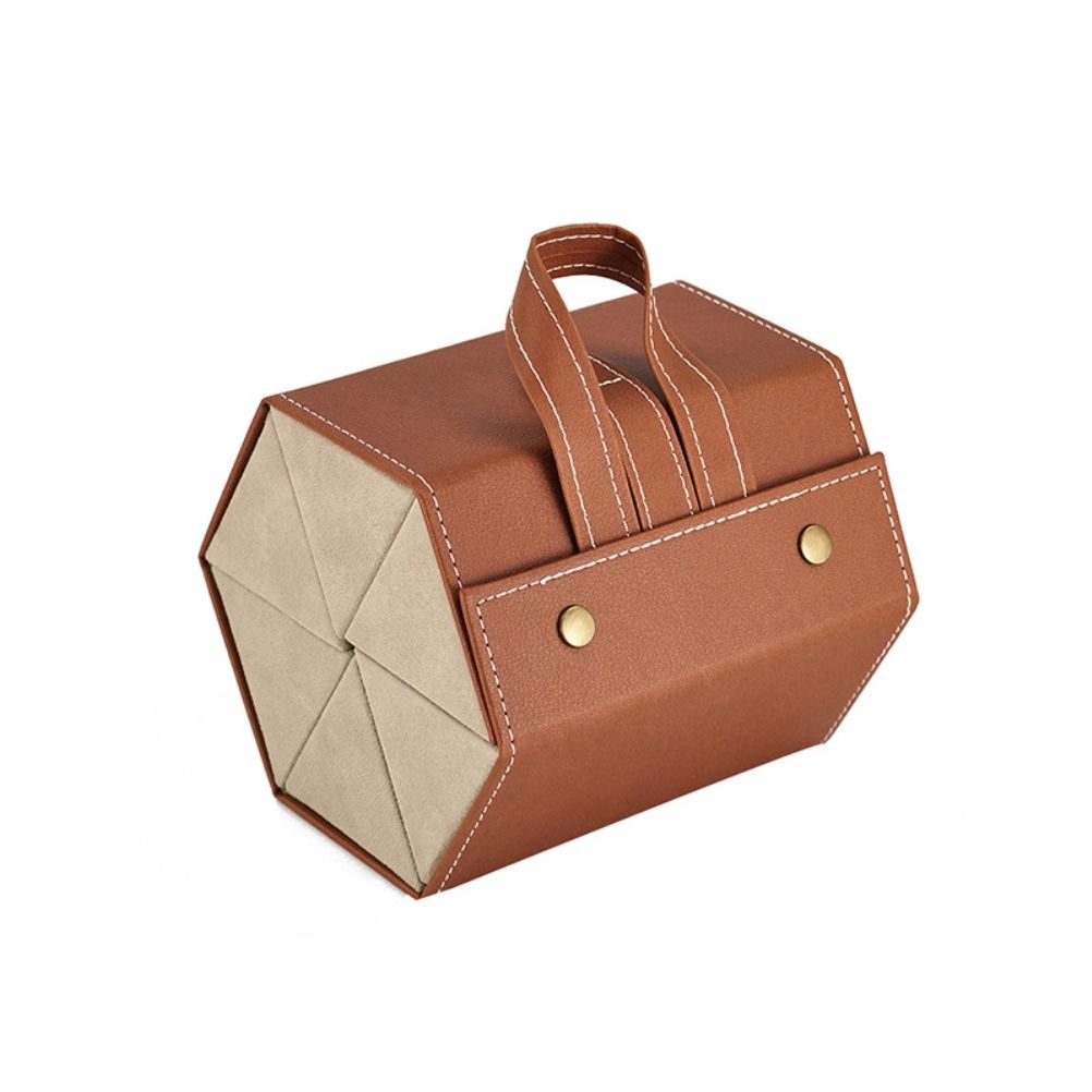 Multi Slot Sunglasses Organizer Foldable Glasses Jewelry Storage Box Portable PU Leather Eyeglasses Case for Storing Watches and Keys - Image 1
