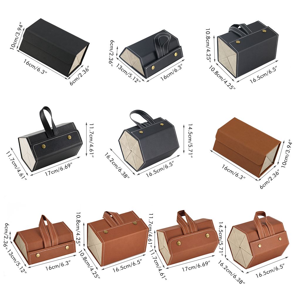 Multi Slot Sunglasses Organizer Foldable Glasses Jewelry Storage Box Portable PU Leather Eyeglasses Case for Storing Watches and Keys - Image 2