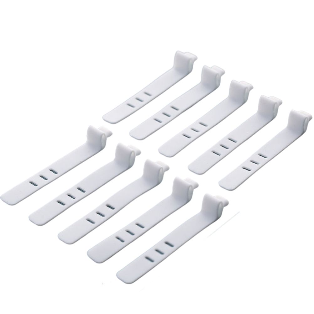 8 Grids Clear Plastic Cable Storage Box Data Cable Storage Container Save Space Cable Management Box for Storing Earrings Rings and Data Cables - Image 1
