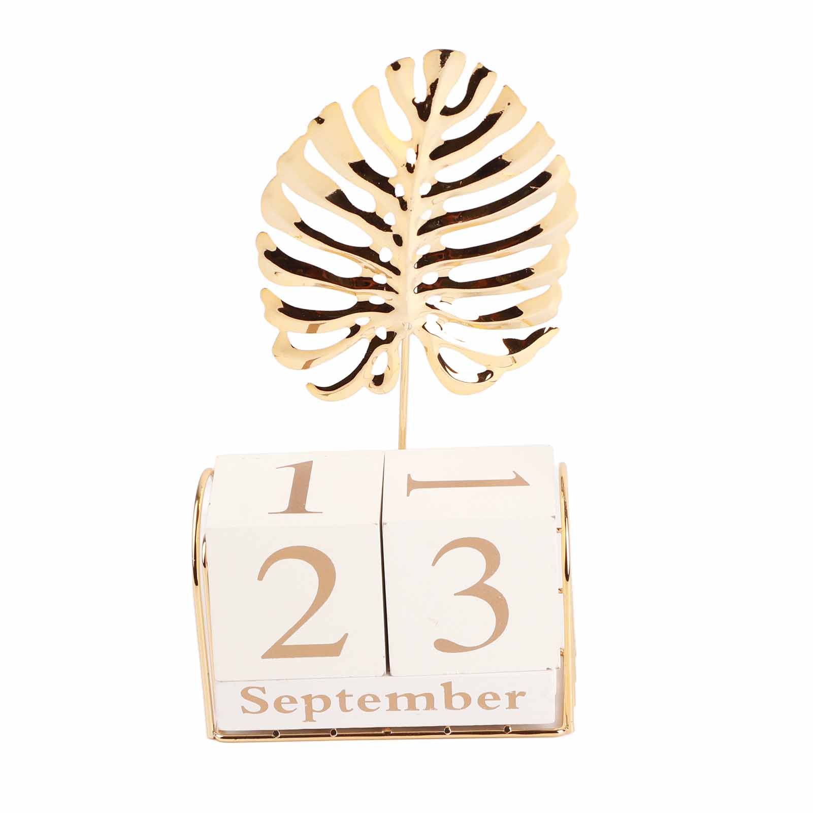 Manual Flip Calendar Wooden Perpetual Calendar Home Desktop Crafts Decoration for Office Study Coffee Shop - Image 1