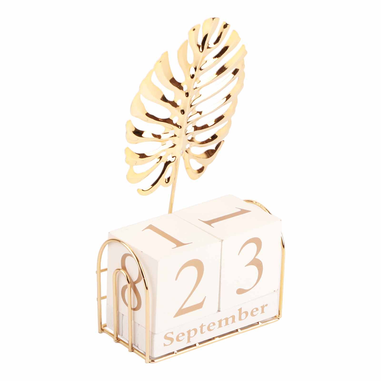Manual Flip Calendar Wooden Perpetual Calendar Home Desktop Crafts Decoration for Office Study Coffee Shop - Image 2