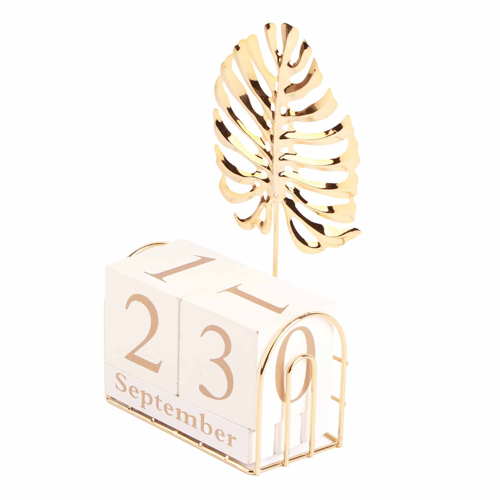Manual Flip Calendar Wooden Perpetual Calendar Home Desktop Crafts Decoration for Office Study Coffee Shop - Image 3