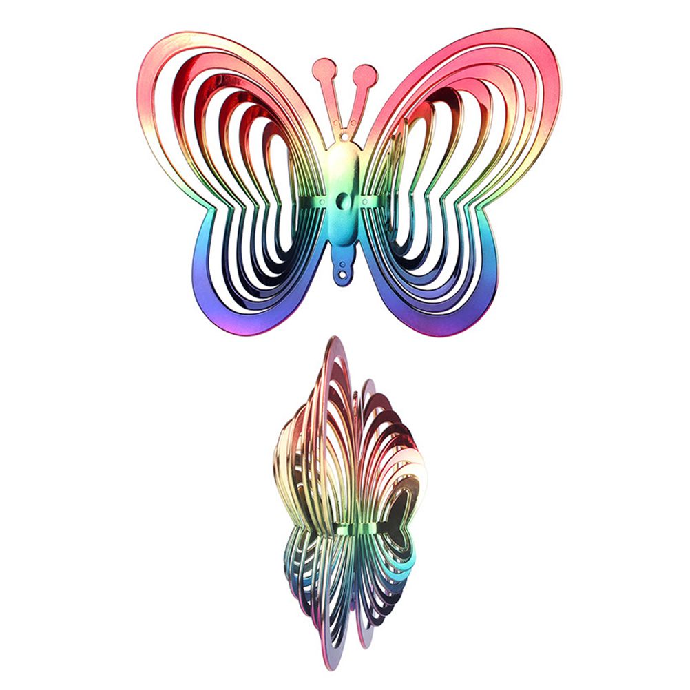 Wind Chimes Plastic Butterfly Reflective Rotating Windmill Decoration for Hanging Bring Happiness Outdoor Garden Decoration - Image 1