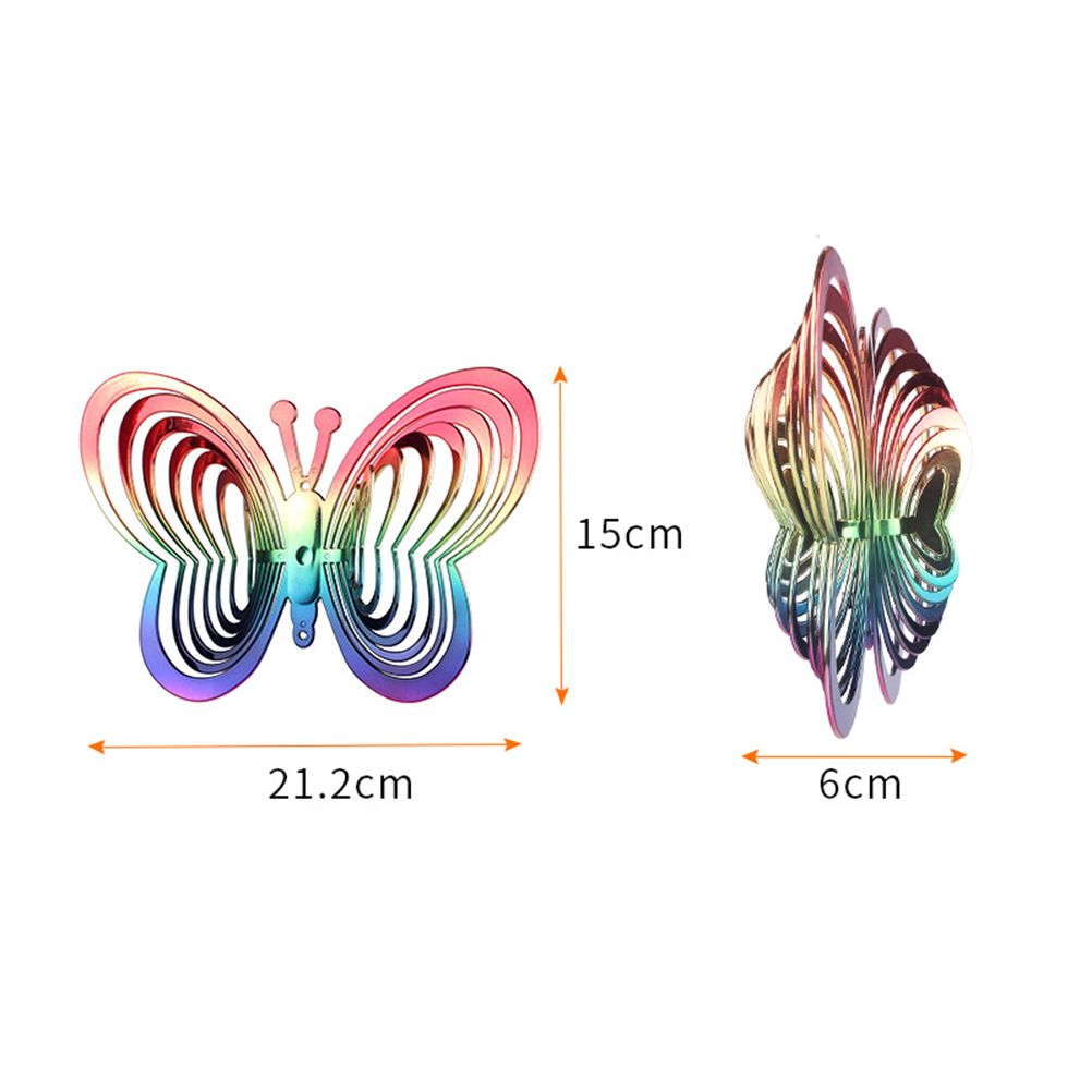 Wind Chimes Plastic Butterfly Reflective Rotating Windmill Decoration for Hanging Bring Happiness Outdoor Garden Decoration - Image 2