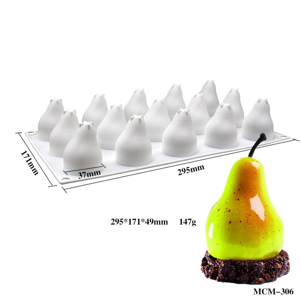 15 Cavities Pear Shape Silicone Mold for Mousse Cake French Dessert 3D Silicone Mold Cake Decorating Mold Non Stick - Image 2