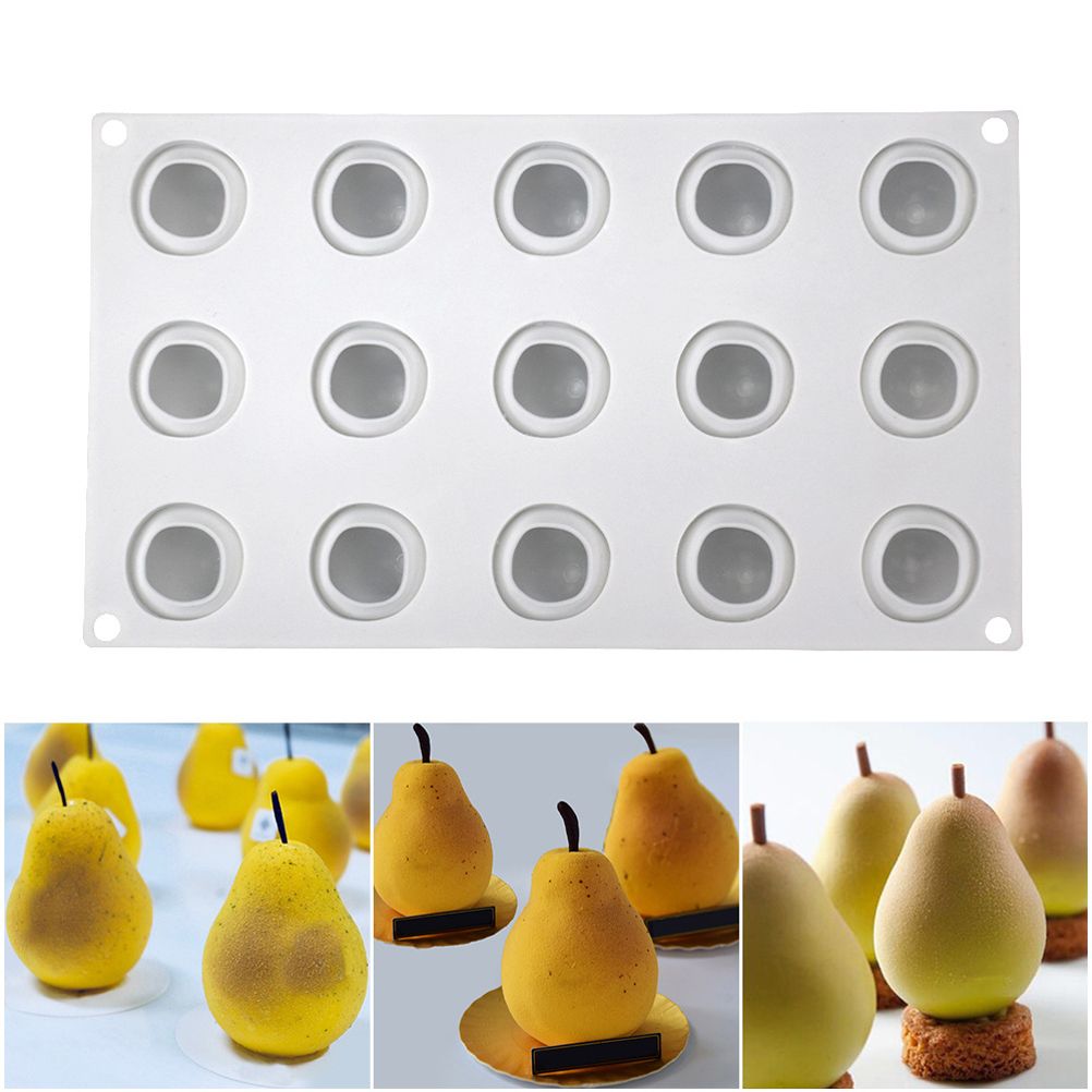 15 Cavities Pear Shape Silicone Mold for Mousse Cake French Dessert 3D Silicone Mold Cake Decorating Mold Non Stick - Image 5