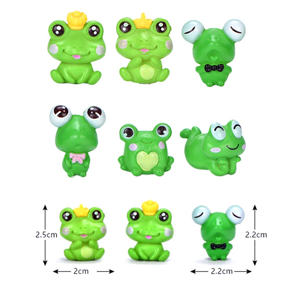 6Pcs Plastic Animal Cartoon Frog Micro Landscape Little Figurine Garden Ornaments Fish Tank Doll Decoration - Image 2