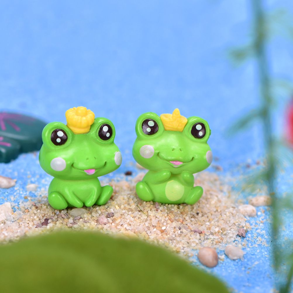 6Pcs Plastic Animal Cartoon Frog Micro Landscape Little Figurine Garden Ornaments Fish Tank Doll Decoration - Image 6