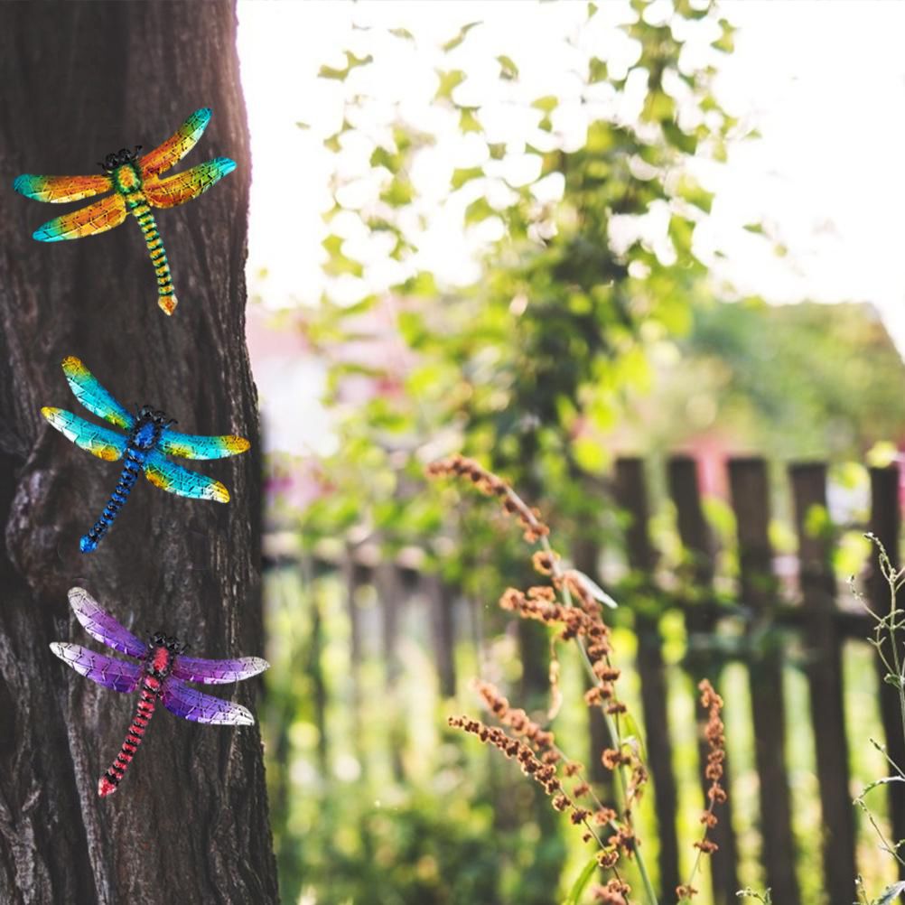 Wrought Iron Dragonfly Wall Hanging Courtyard Garden Porch Home Wall Balcony Art Decoration Outdoor Indoor Decor - Image 8