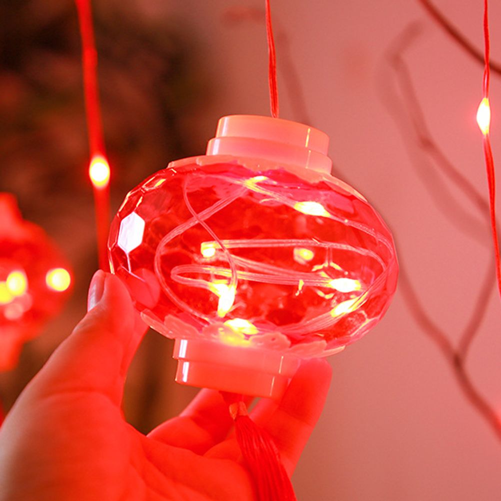 2022 New Year Red Lantern Curtain String Lights LED Spring Festival Fairy Light Street Festoon Light for Holidays Home Decor - Image 6