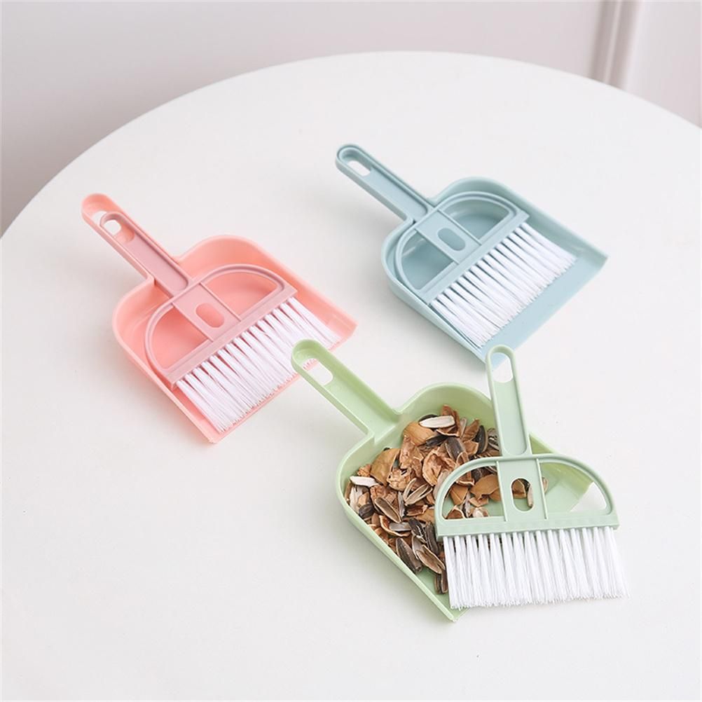 Mini Cleaning Brush Small Broom Dustpans Set Desktop Sweeper Desktop Cleaning Tool for Computer Desks Shelves and Wardrobes - Image 2