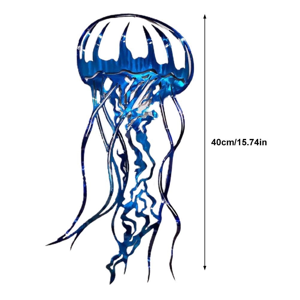 Metal Art Sailfish Sea Turtle Jellyfish Interior Decoration Crafts Wall Hanging Mount Decoration Home Decor Gift - Image 2