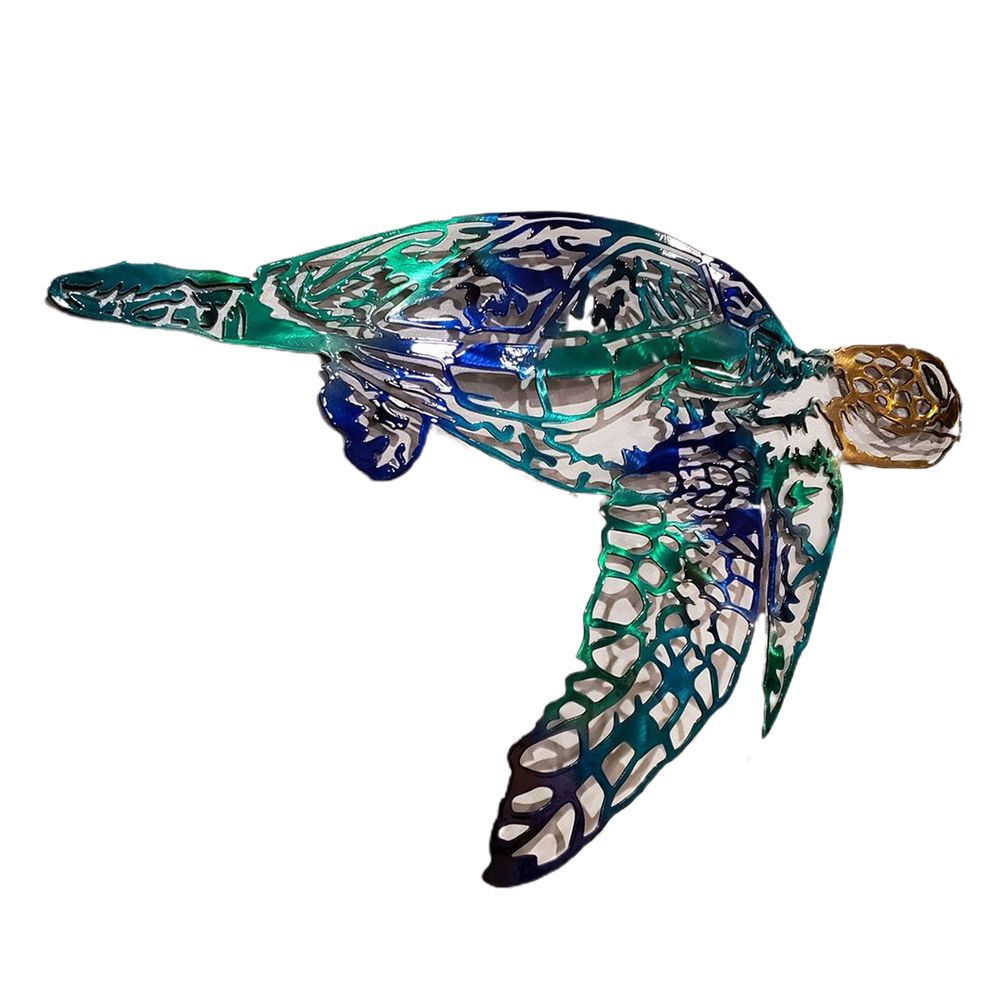 Metal Art Sailfish Sea Turtle Jellyfish Interior Decoration Crafts Wall Hanging Mount Decoration Home Decor Gift - Image 1