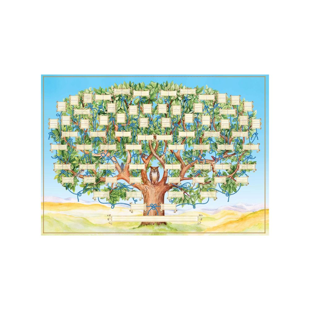 Family Tree Chart Family Tree Diagram 6 Generation Fillable Ancestry Chart DIY Canvas Genealogy Gifts Wall Decor - Image 1