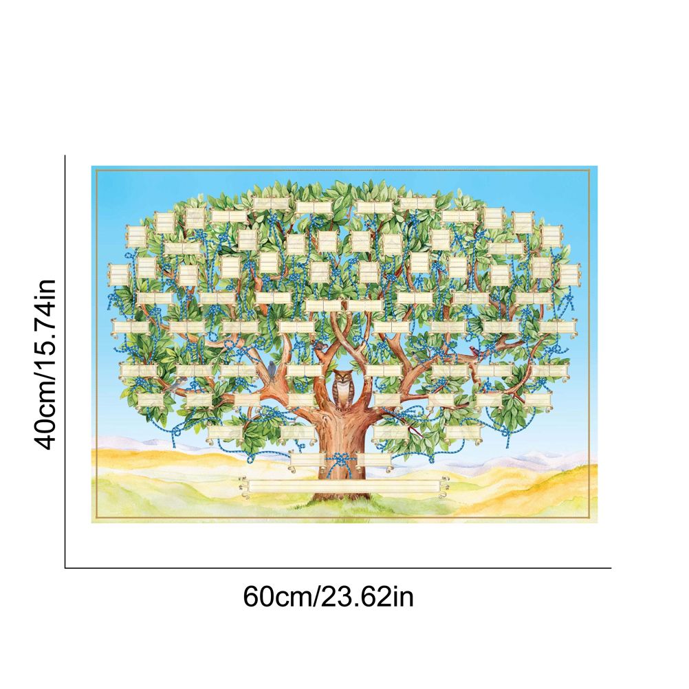 Family Tree Chart Family Tree Diagram 6 Generation Fillable Ancestry Chart DIY Canvas Genealogy Gifts Wall Decor - Image 2