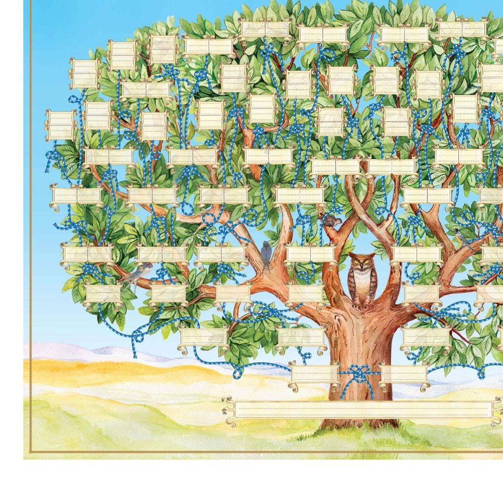 Family Tree Chart Family Tree Diagram 6 Generation Fillable Ancestry Chart DIY Canvas Genealogy Gifts Wall Decor - Image 3