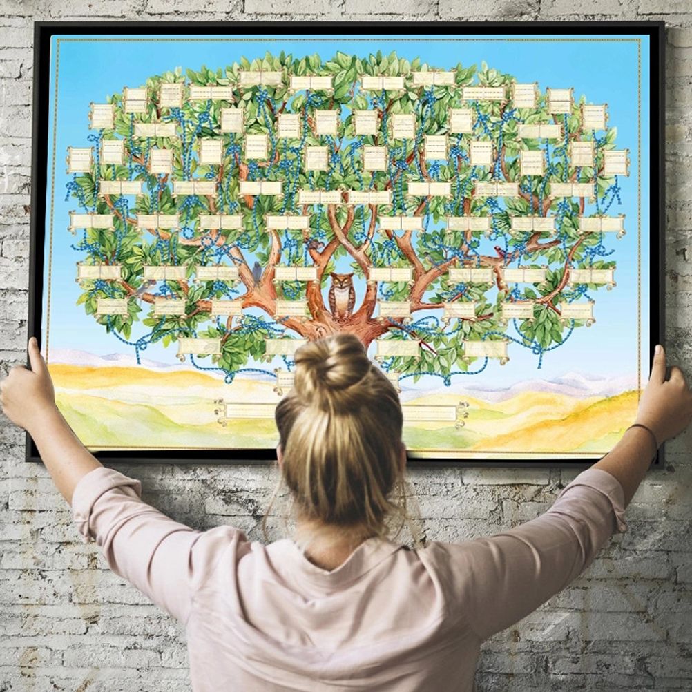 Family Tree Chart Family Tree Diagram 6 Generation Fillable Ancestry Chart DIY Canvas Genealogy Gifts Wall Decor - Image 5