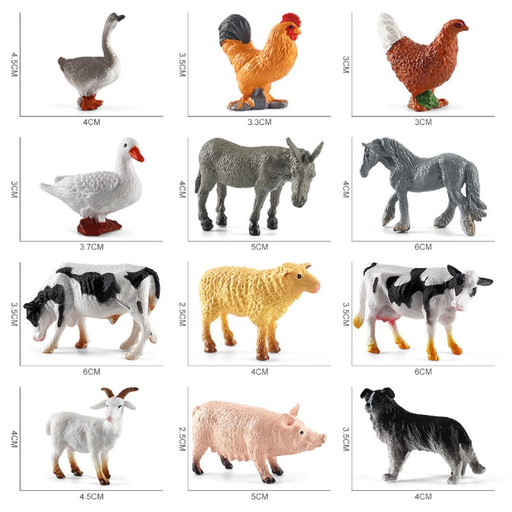 36PCS Farm Animal Toys for Kids Learning Educational Playset Simulation Farm Figurines Animal Toys Ornaments - Image 4
