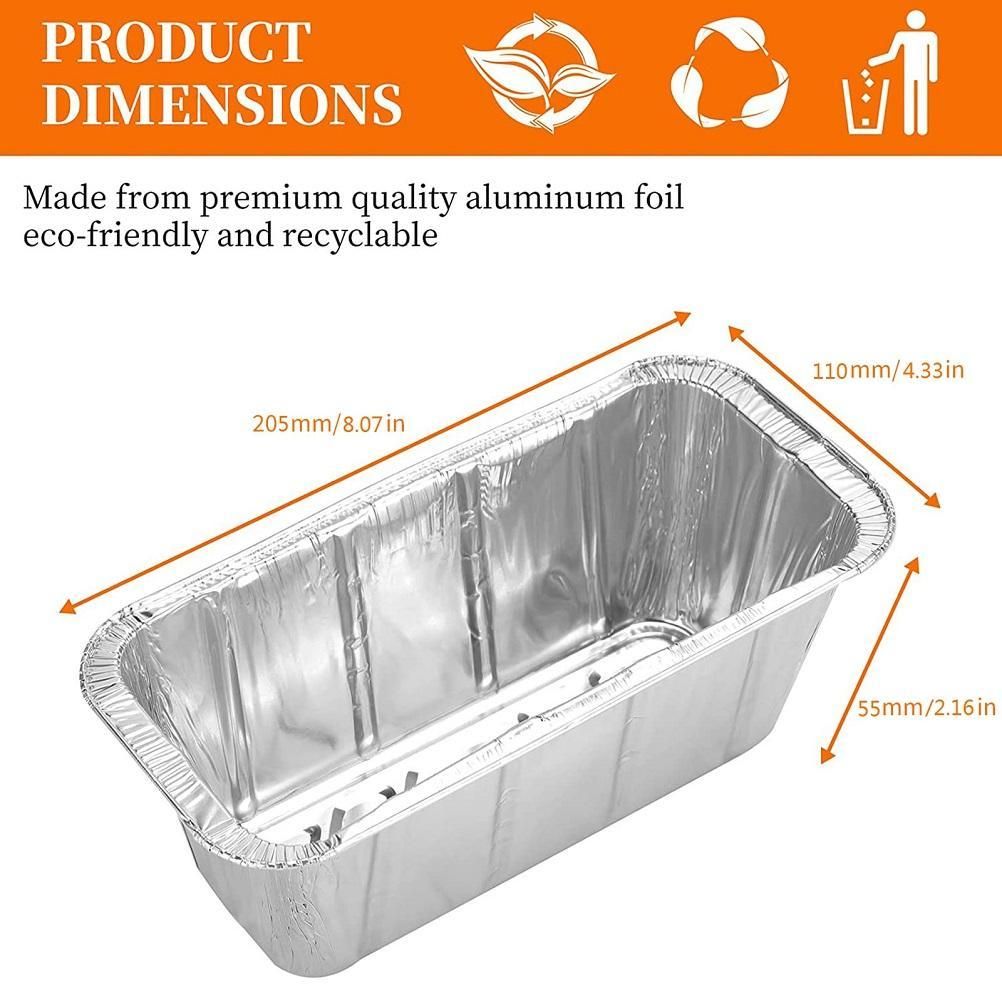 20Pcs 670ml Barbecue Plate Rectangular Aluminum Foil Baking Boxes Roasting Grill Tin Tray for Kitchen Outdoor Supplies - Image 5