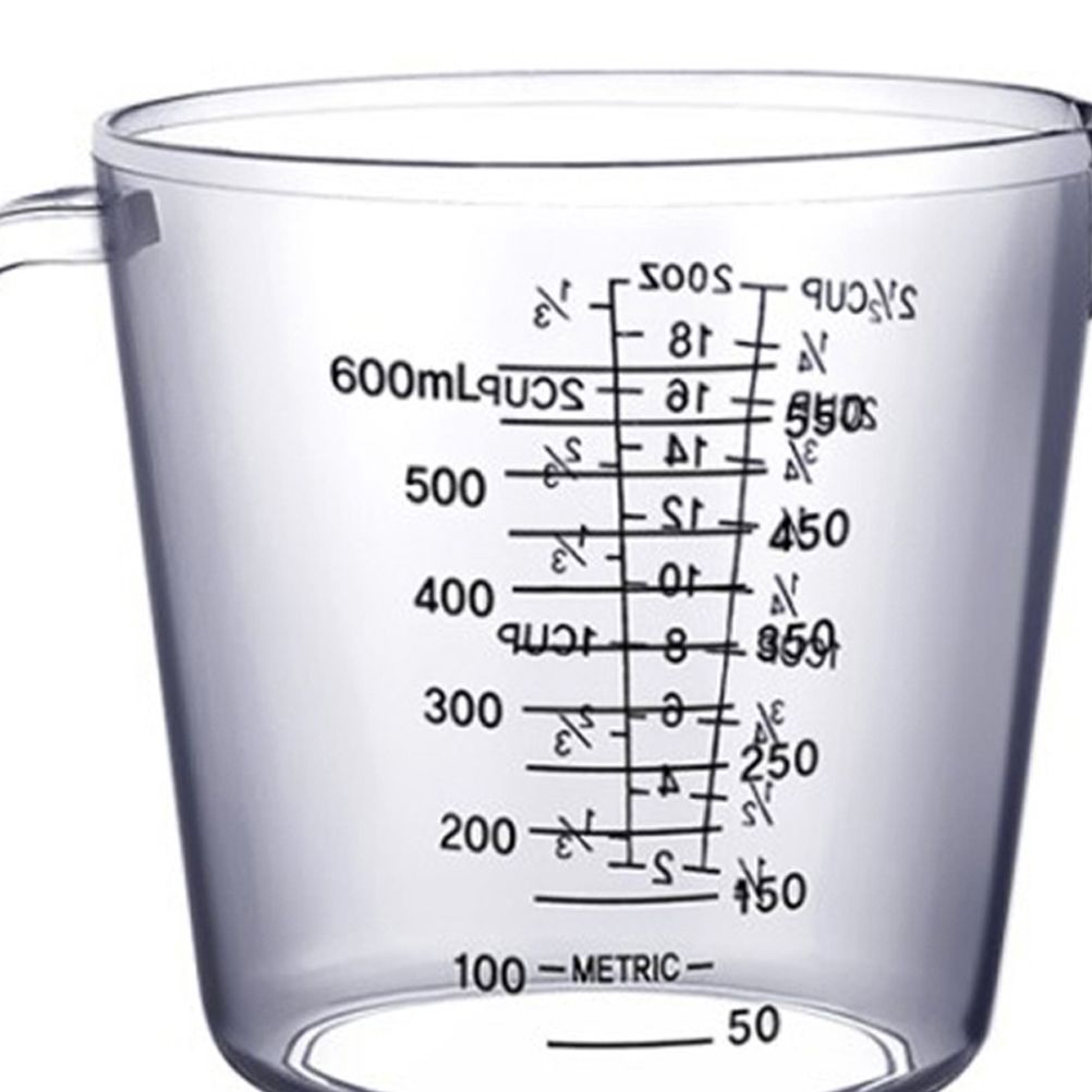 Plastic Measuring Jug 600ml Large Beaker Measuring Cups Graduated Jugs Measuring Jars for Cold Water Ice Tea Juice Beer Milk - Image 3