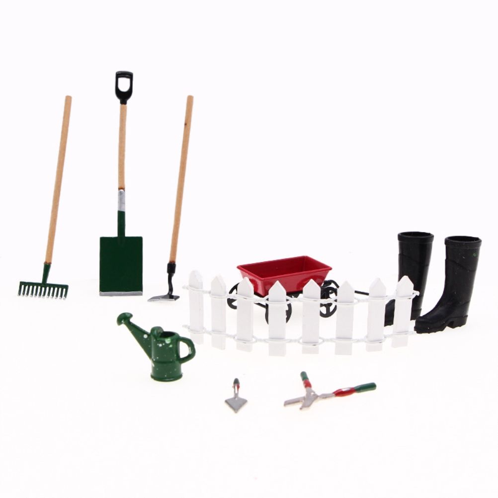 9pcs Miniature Dollhouse Set 1:12 Mini Garden Tools for Dollhouse Garden Miniature Decoration - Image 3