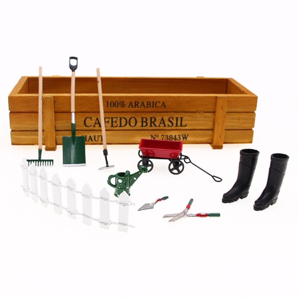 9pcs Miniature Dollhouse Set 1:12 Mini Garden Tools for Dollhouse Garden Miniature Decoration - Image 5