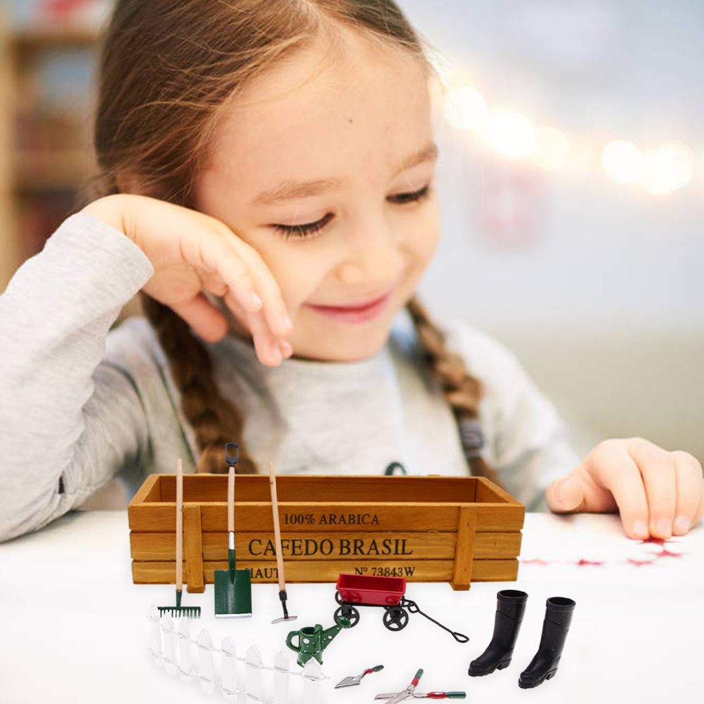 9pcs Miniature Dollhouse Set 1:12 Mini Garden Tools for Dollhouse Garden Miniature Decoration - Image 6