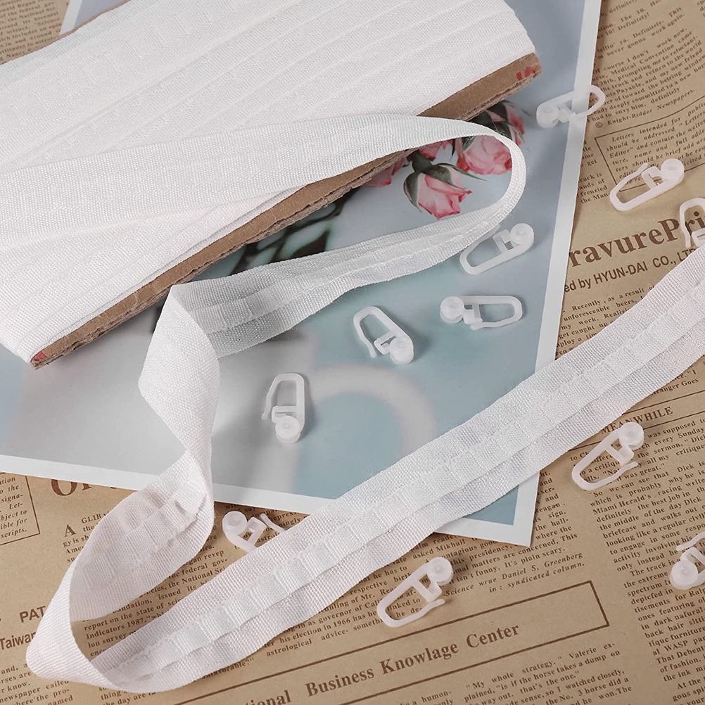 Curtain Tape Curtain Accessory Reusable Curtain Ruffle Tape Curtain Drawstring Belt Set for Pleated Curtain Head - Image 4