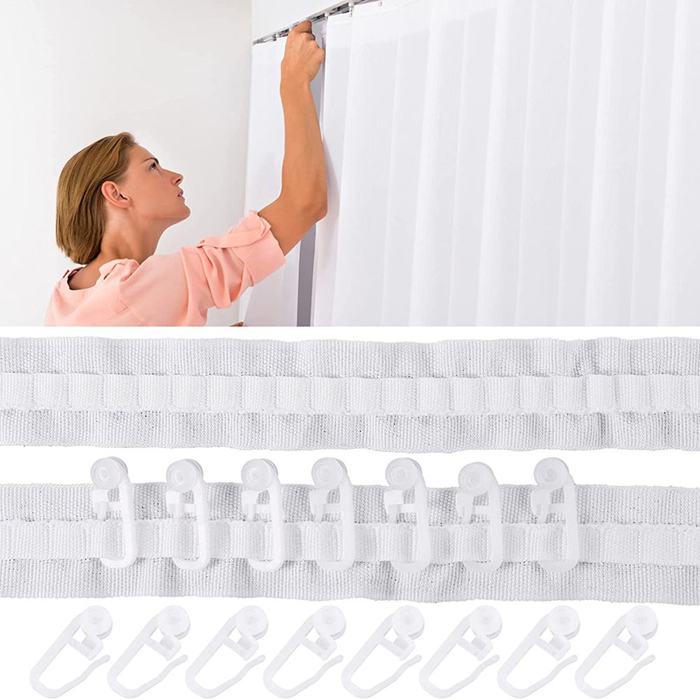 Curtain Tape Curtain Accessory Reusable Curtain Ruffle Tape Curtain Drawstring Belt Set for Pleated Curtain Head - Image 8