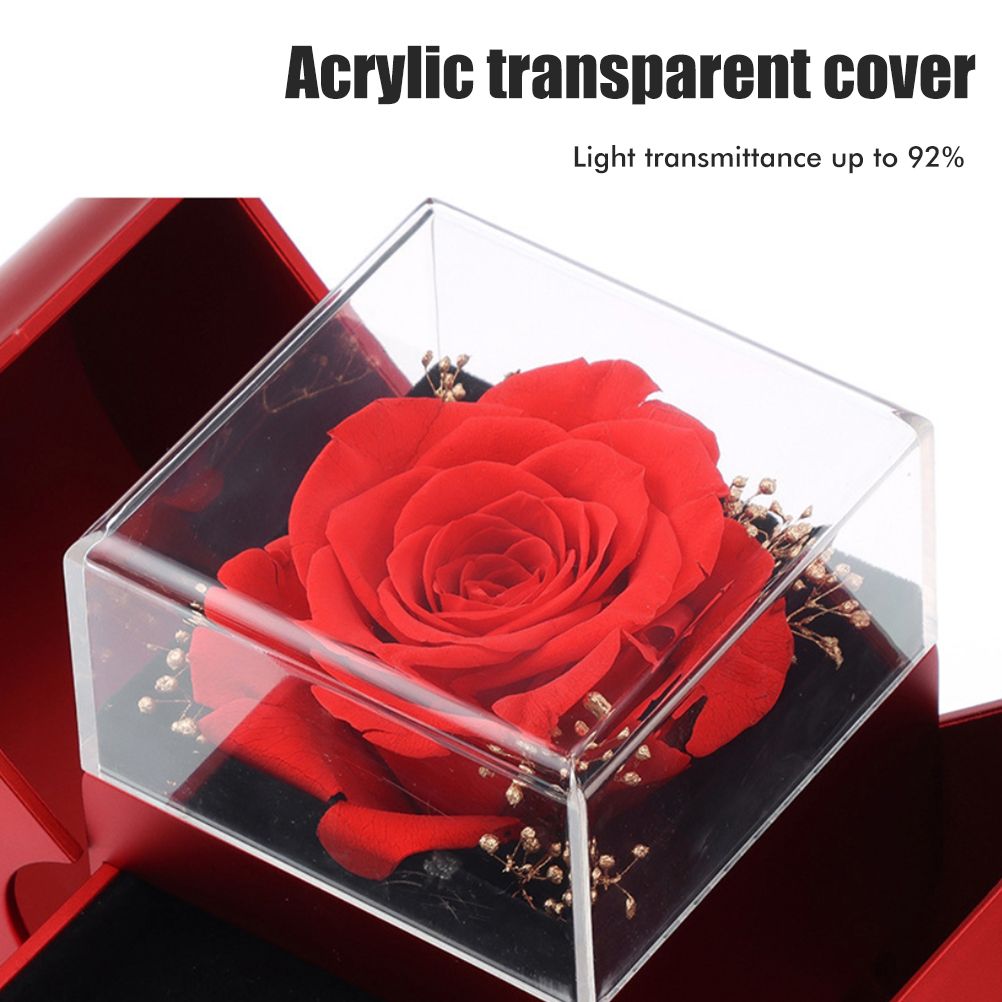 Christmas Gift Apple Box Wedding Ring Box Jewelry Rose Flower Box for Necklace Bracelet Birthday Party Valentine's Day New Year Gift - Image 4