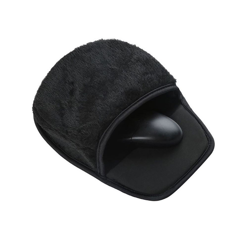 USB Heated Mouse Pad Winter Plush Hand Warmer with Wrist Rest Mat Heating Mousepad for Office Home Computer Laptop Work - Image 1