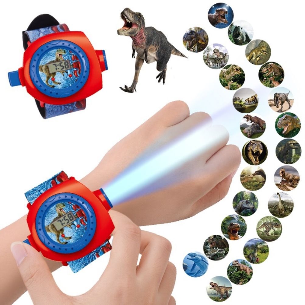 Children Projector Watch 3D 24 Pattern Dinosaur Projector Kids Story Educational Toy for Children Birthday Gifts - Image 1