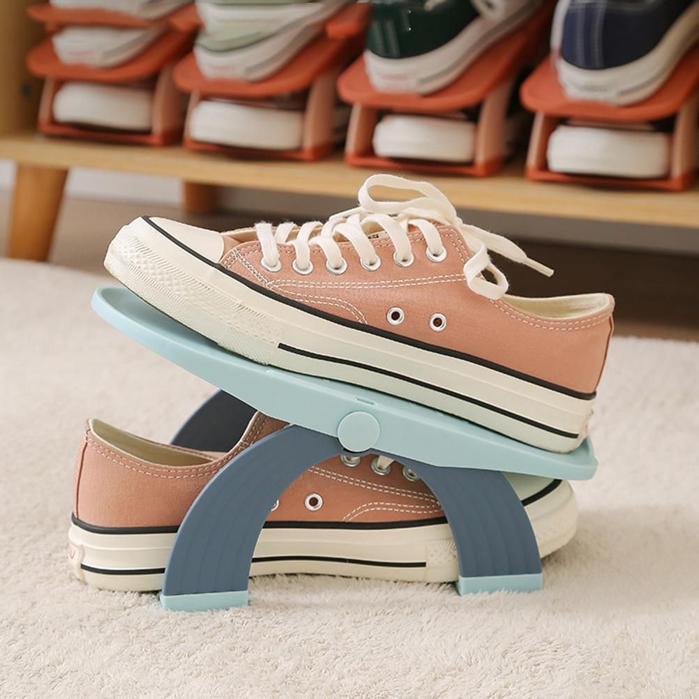 5pcs/set Adjustable Shoe Organizer Double Layer Shoe Stacker Space Saving Home Shoe Rack Holder - Image 2