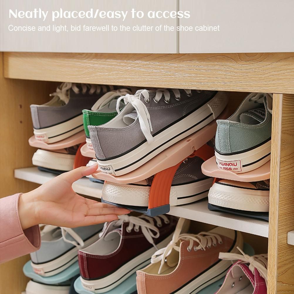 5pcs/set Adjustable Shoe Organizer Double Layer Shoe Stacker Space Saving Home Shoe Rack Holder - Image 5